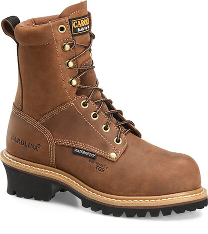 CAROLINA Women's 8" Elm Waterproof Soft Toe Logger Work Boot Brown - CA435