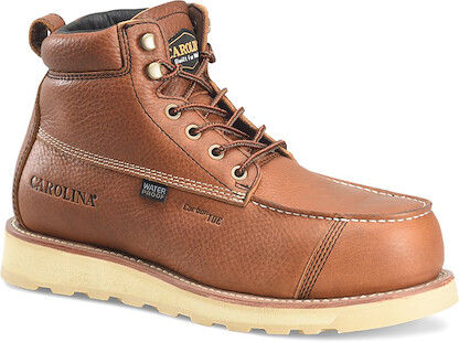 CAROLINA Men's 6" Staple Gun Soft Toe Waterproof Work Boot Brown - CA7070
