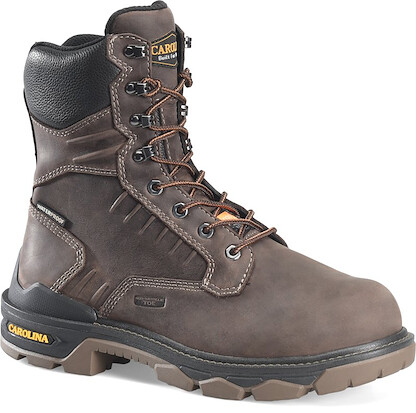 CAROLINA Men's 8" Cardinal Composite Toe Internal Metatarsal Guard Waterproof Work Boot Brown - CA7844