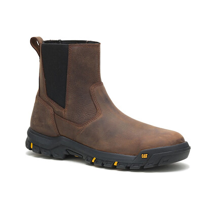 CATERPILLAR WORK Men's 6" Wheelbase Soft Toe Pull On Work Boot Clay - P51033