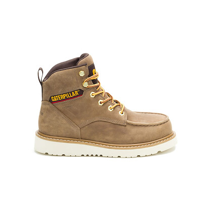CATERPILLAR WORK Women's Reclaimer Wedge Steel Toe Waterproof Work Boot Sand - P91838