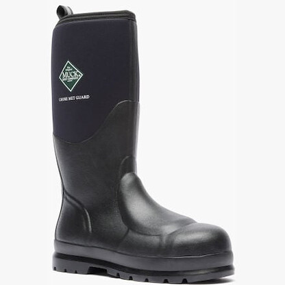 Muck Boot Company Men's Chore Classic Steel Toe Internal Metatarsal Guard PR Waterproof Work Boot Black - CHSMETA
