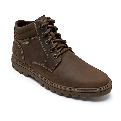 Rockport Men's Weather Or Not Plain Toe Waterproof Boot New Tan Leather/Suede - CI6148