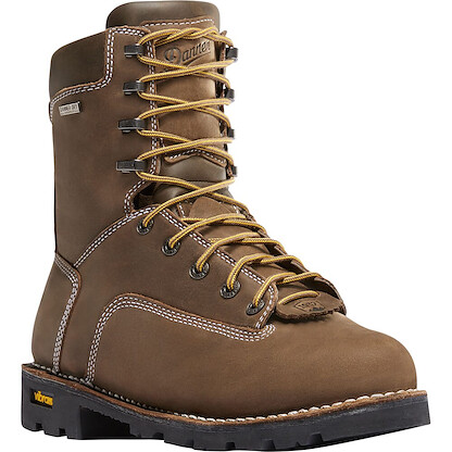 DANNER WORK Men's 8" Gritstone Alloy Toe Waterproof Work Boot Brown - 14226