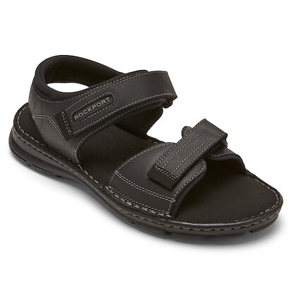 Rockport Men's Darwyn Quarter Strap Quarter-Strap Black Sandal - VJ439-JBL99