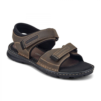 Rockport Men's Darwyn Quarter Strap Quarter-Strap Brown Sandal - VJ439-JBR34
