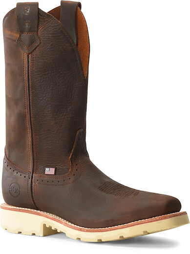 Double-H Boots Men's 12” Wooten Steel Toe Roper Work Boot Brown - DH4649