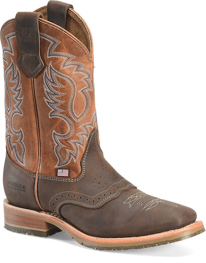 Double-H Boots Men's 11" Fernandez Soft Toe EH Western USA Union Built Work Boot Almond/Camel - DH4669