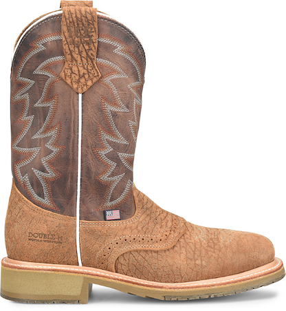 DOUB 11" USA Union B - Tan Rough Out and Oak
