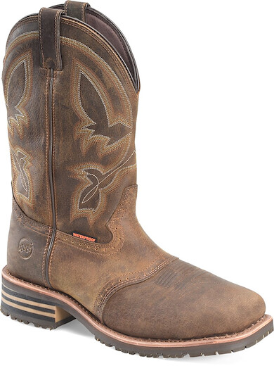 Double-H Boots Men's 11” Jeyden Composite Toe Waterproof ICE™ Roper Work Boot Tan - DH5124