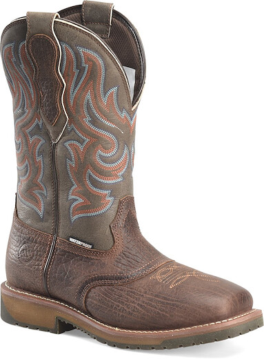 Double-H Boots Men's 12” Ironhide Roper Western Boot Brown - DH6142