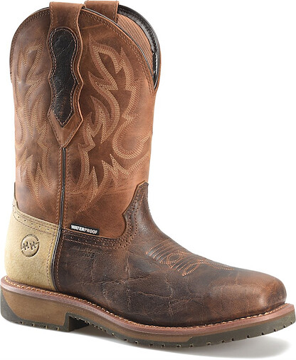 Double-H Boots Men’s 11” Outlook Composite Toe Waterproof ICE™ Roper Work Boot Brown - DH6143