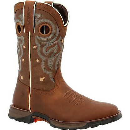 DURANGO WORK Women's 10" Maverick Soft Toe Waterproof Western Work Boot Rugged Tan - DRD0417