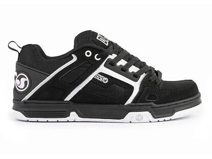 DVS Men's Comanche Skate Shoe Black/White Leather - DV00029972 (DVF0000029-972)