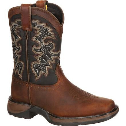 Durango Unisex Big Kids' 8" Lil' Durango Western Boot Tan/Black - DWBT050
