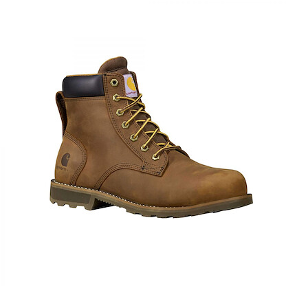 Carhartt Men's 6" Frontier Water Resistant Steel Toe Work Boot Brown Nubuck - FN6254-M