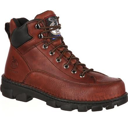 GEORGIA BOOT Men's 6" Eagle Light Wide Load Steel Toe Hiker Work Boot Soggy Copper Kettle - G6395