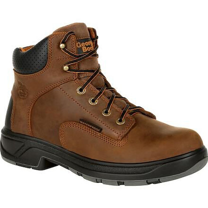 GEORGIA BOOT Men's 6" FLXPoint Composite Toe Waterproof Work Boot Brown - G6644