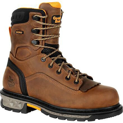GEORGIA BOOT Men's 8" Carbo-Tec LTX Soft Toe Insulated Waterproof Work Boot Black/Brown - GB00490