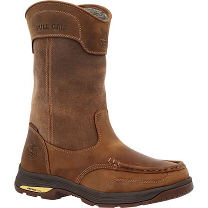 GEORGIA BOOT Men's 11" Athens SuperLyte Soft Toe Waterproof Wellington Pull-On Work Boot Dark Brown - GB00549