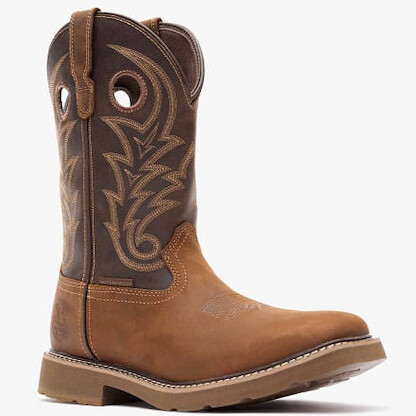 GEORGIA BOOT Men’s 11” Core 37 Western Waterproof Soft Toe Pull-On Work Boot Brown - GB00691