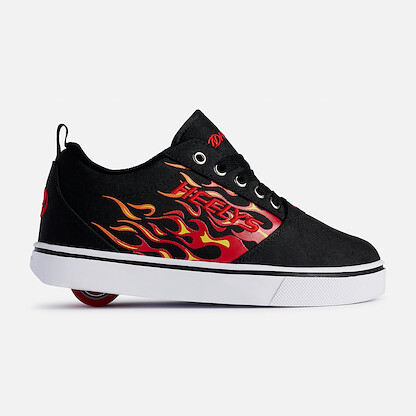 Heelys Boys' Pro 20 Prints Shoes Black/Red Flames - HES10337H
