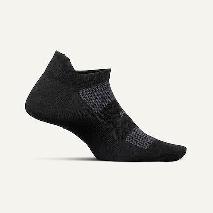 Feetures Unisex High Performance Max Cushion No Show Tab Socks Black - FA5001