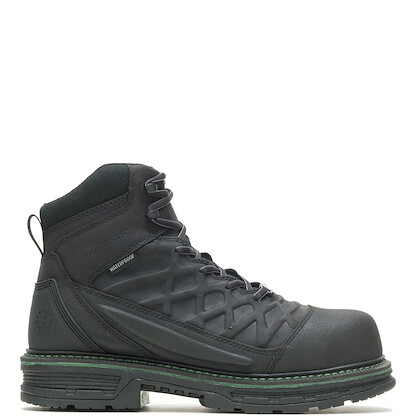 HYTEST Men's 6" FootRests® Rival Waterproof Nano Toe Work Boot Black - K23210