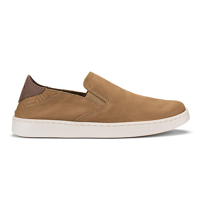 OluKai Women's Pehuea Leather Slip-On Shoe Sahara/Toffee - 20329-FM33