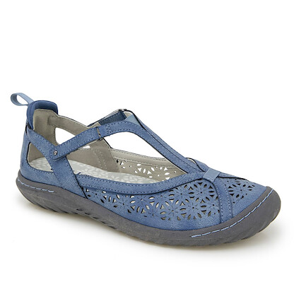 JBU Women's Daffodil T-Strap Sandal Denim - B4DAF45