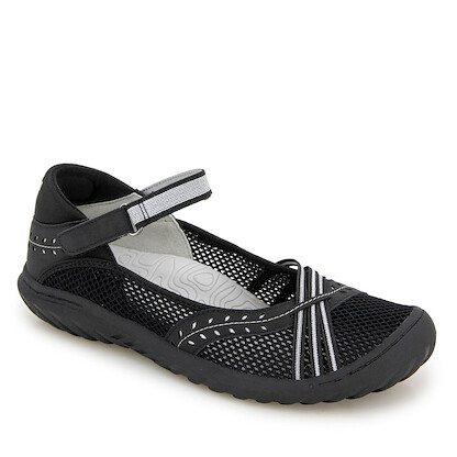 JBU Women's Maya Water Ready Mary Jane Black/Off White - B4MAY01