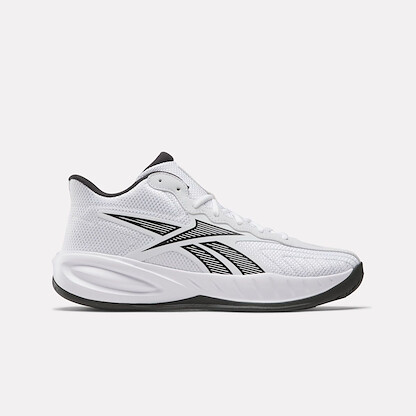 Reebok Unisex Press Basketball Shoe White/Core Black/Barely Grey - 100246833