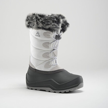 Kamik Kid's Snowangel Insulated Waterproof Winter Boot White/Black Sole - NF4442-WHB