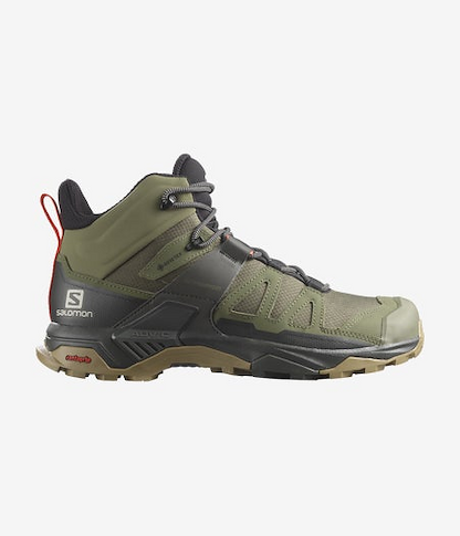 Salomon Men's X Ultra 4 Mid GORE-TEX Waterproof Hiking Shoe Deep Lichen Green/Peat/Kelp - L41739800