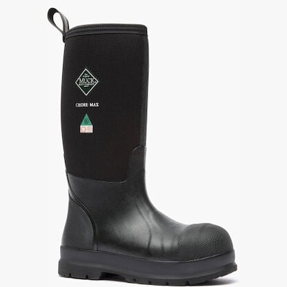 Muck Boot Company Men's Chore Max Tall Composite Toe Waterproof Work Boot Black - MAX-CMP