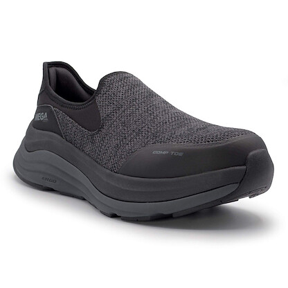 MEGAComfort Men's Ergo Delta Composite Toe Work Shoe Black/Forged Iron - MC115