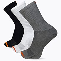 Merrell Unisex Cushioned Cotton Crew Socks Black Assorted (3 pairs) - MEA33564C3U2001-BAS01