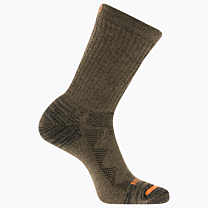 Merrell Unisex Premium Merino Wool Work Crew Socks Brown (1 pair) - MEA33663C1U4001-BROWN