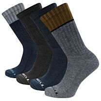 Merrell Unisex Thermal Hiking Crew Socks Blue Assorted (4 pairs) - MEA33779C4B2001-BLAST