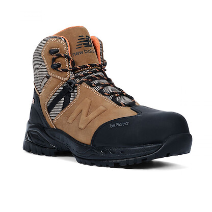 NEW BALANCE SAFETY Men's Allsite Composite Toe Waterproof PR Work Boot Brown/Black - MIDALLSBR