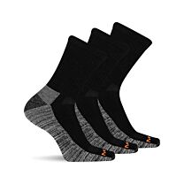 Merrell Unisex Everyday Work Crew Socks Black (3 pairs) - MEA33559C3B2001-BLACK