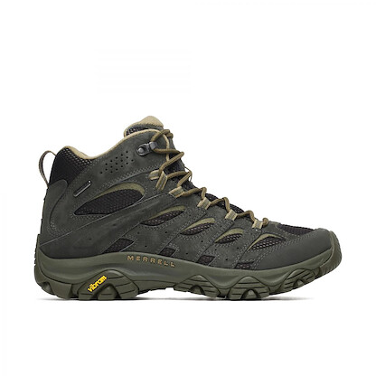 Merrell Men's Moab 3 Mid Waterproof Hiking Shoe Black/Beluga - J00003598