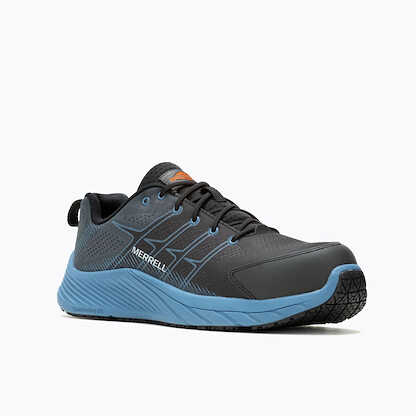 MERRELL WORK Men's Moab Flight Carbon Fiber SD Work Shoe Black/Steel - J005627