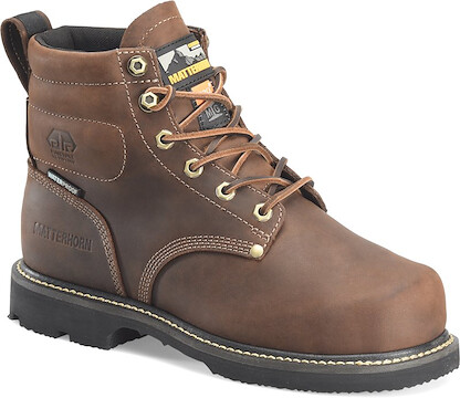 Matterhorn Men’s 6” Int Lo Steel Toe Waterproof D3O Internal Metatarsal Guard Work Boot Brown - MT2520