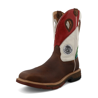 Twisted X Men's 11" Alloy Toe Western Work Boot Copper Brown Multi - MXBAW03