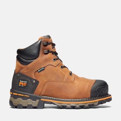 Timberland PRO Men's 6" Boondock Soft Toe Waterproof  Work Boot, Brown - TB192673214