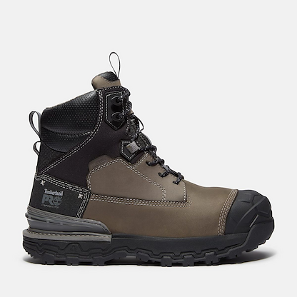 Timberland PRO Men's 6" Boondock Ultralight Composite Toe WP EH Work Boot Grey/Black - TB0A63FYA4F