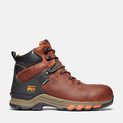 Timberland PRO Men's 6" Hypercharge Soft Toe Waterproof Work Boot Brown - TB1A1Q54214