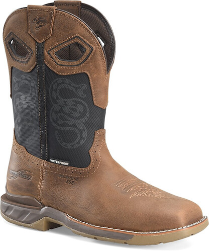 Phantom Rider Men’s 11” Serpentine Composite Toe Waterproof Roper Work Boot Brown - PH5007