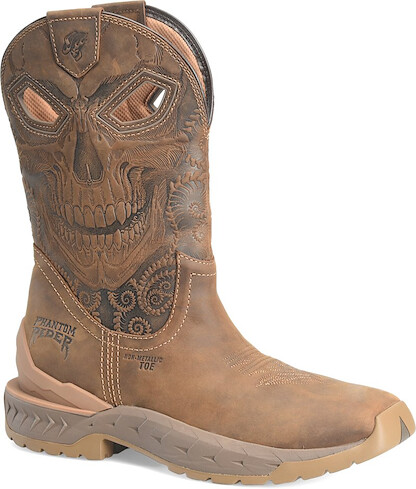 Phantom Rider Men's 11" Hellstinger Dark Tan Composite Toe Pull-On Work Boot - PH6008